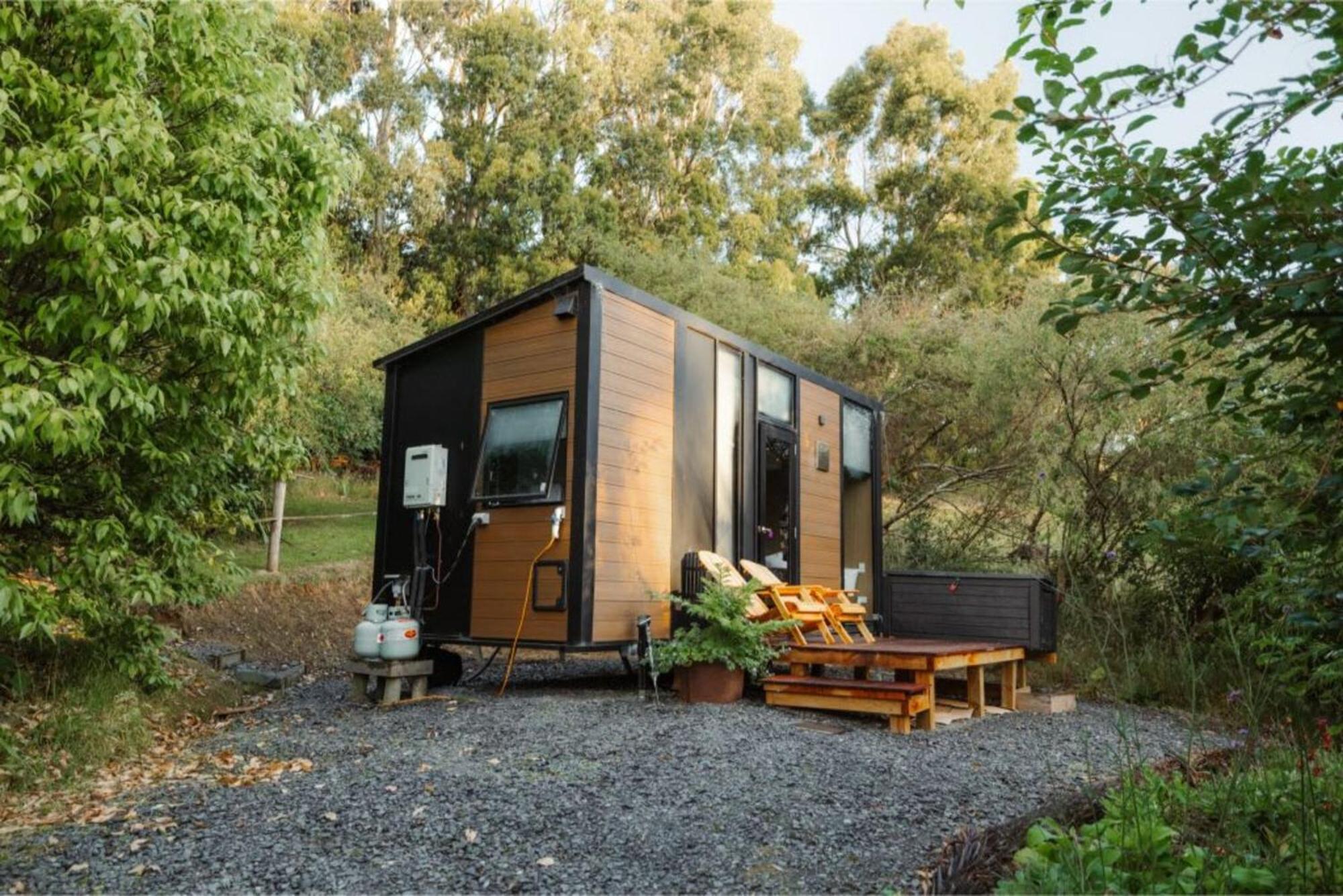 הוילה Owaka Tranquility Tiny House By Tiny Away מראה חיצוני תמונה